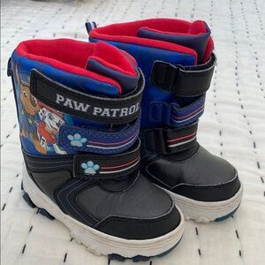 Paw Patrol Black and Blue Rain & Snow Boots with Velcro Closure